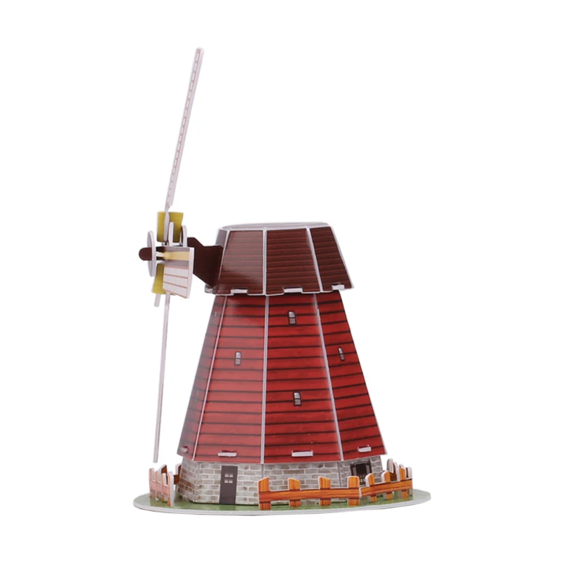 Высококачественный 3D пазл игрушки Голландская ветряная мельница кабина