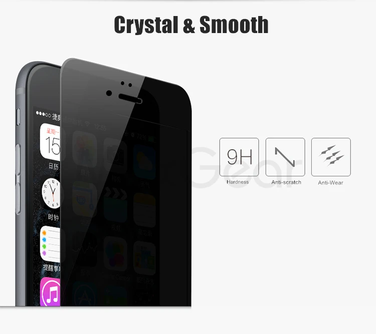 MaxGear Премиум Закаленное стекло для iPhone 6 6s 7 8 Plus 5 5S SE 4S анти-Конфиденциальность анти-видеть протектор экрана для iPhone X