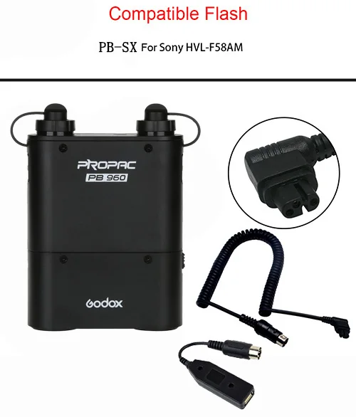 Godox PB960 комплект черная вспышка Speedlite аккумулятор 4500 мАч+ PB-USB кабель для Nikon canon Yongnuo Godox sony Flash Speedlite - Цвет: PB960 and SX PB-USB