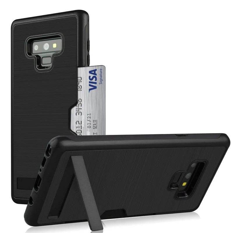 Rheinruby For Samsung Galaxy Note 9 8 S9 S8 Plus Case Shockproof Hybrid Armor Card Holder Slot Phone Back Cover |