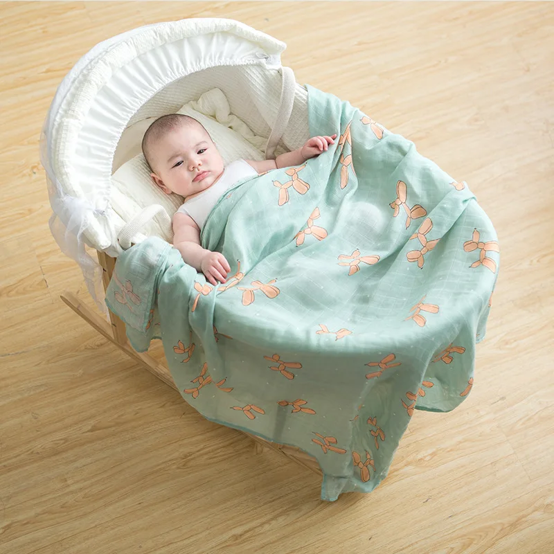 

2019 New Baby Muslin Swaddle For Summer Soft Breathable Blanket For Infant White Black Baby Bedding Wrap For Newborns Gifts