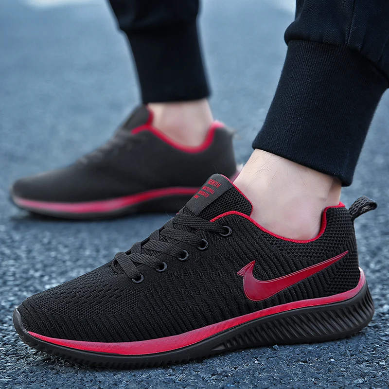 New Men Shoes Casual Weaving Fly Mesh Breathable Sneakers Autumn Light Soft Tenis Masculino Adulto chaussure homme | Обувь