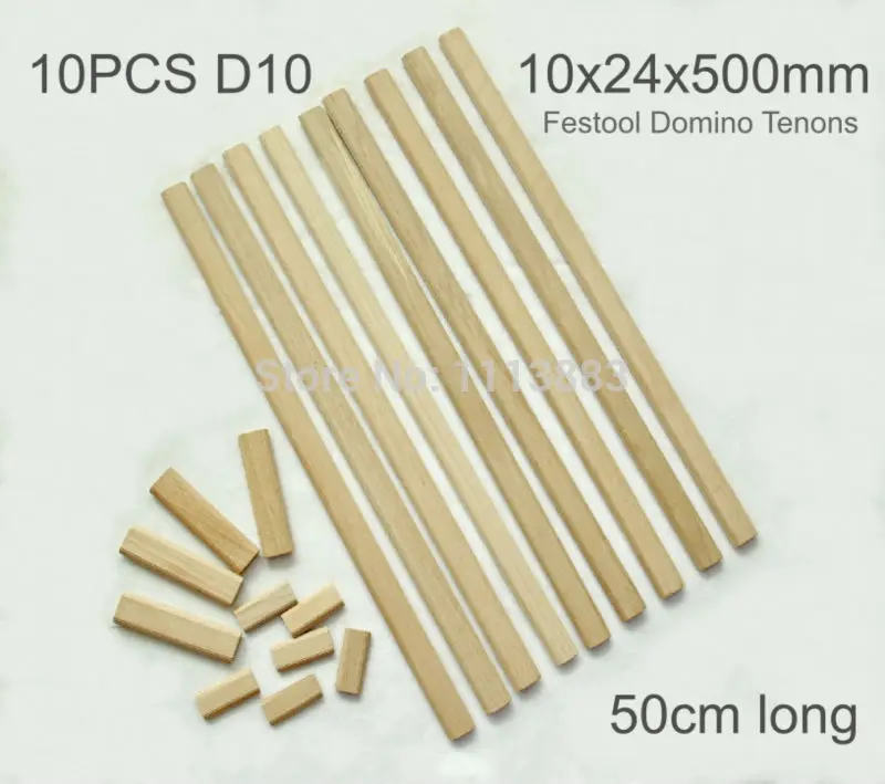 

10PCS of 10x24x500mm Domino XL Beech Tenon Rod, Domino Dowels for Festool DF500