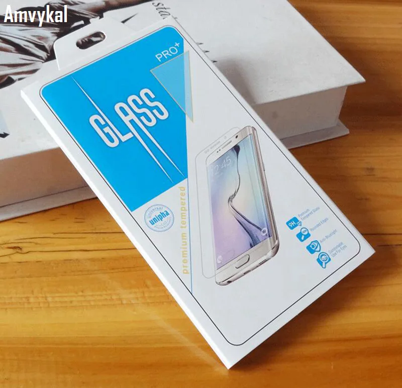 Amvykal для iphone XR XS Max Samusng S10e S10 S9 S8 плюс полное покрытие закаленное Стекло Экран протектор Универсальный Розничная посылка коробка