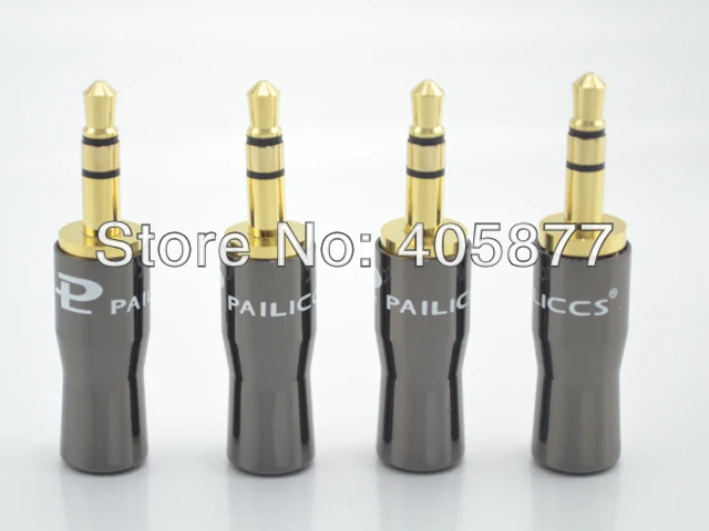 

Hifi audio 24K gold plated 3.5MM 3 poles headphone plugs 10pieces