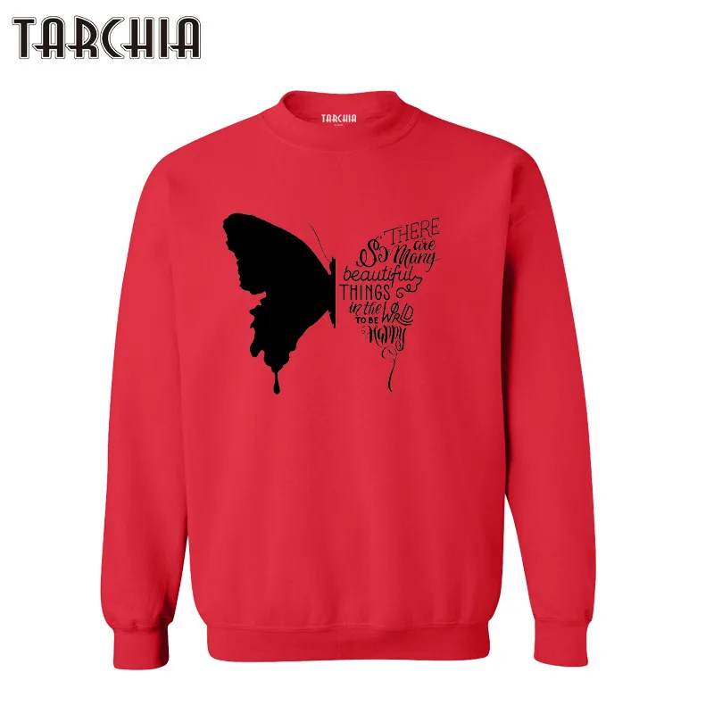 Мужская толстовка TARCHIA модель 2021 года модный Пуловер С Рисунком бабочки для