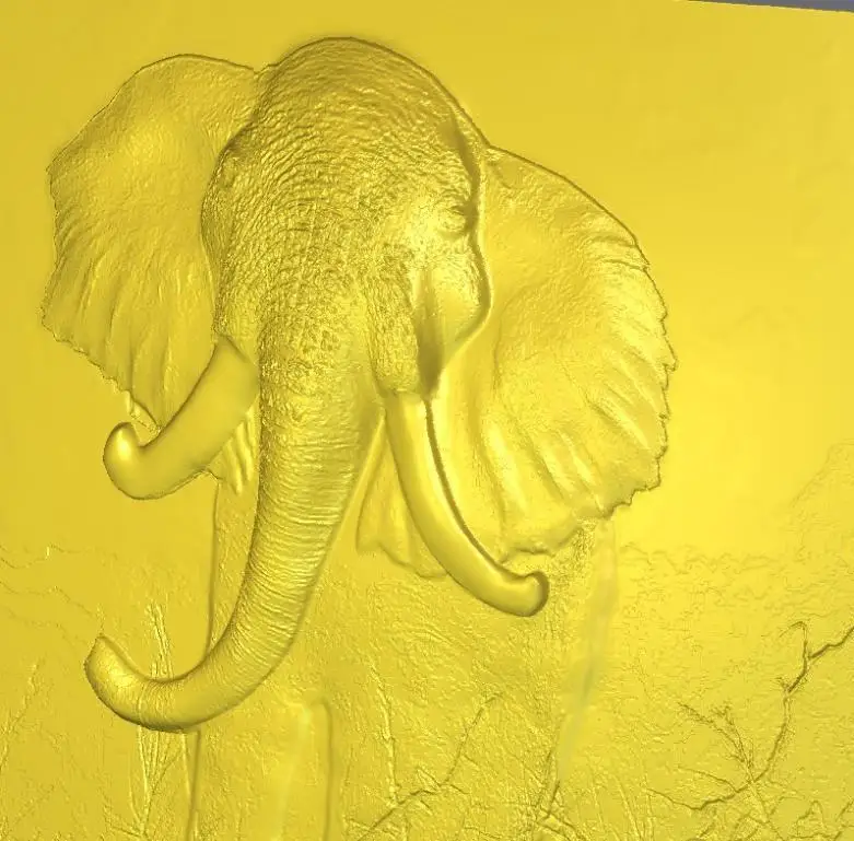 

3d relief elephant_2 model for cnc in STL file