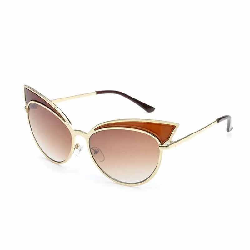 Bamona Новинка 2016 года летняя одежда модные Винтаж Металл женский Cateyes очки Gafas