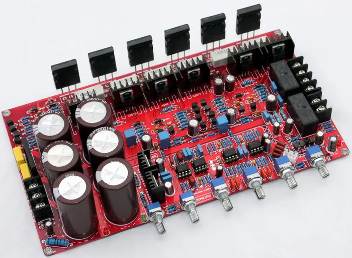 

Original TT1943 / TT5200 AC Dual 20V-32V 80W + 80W + 100W 1943/5200 2.1 Channel Power Amplifier Board 236MM * 132MM