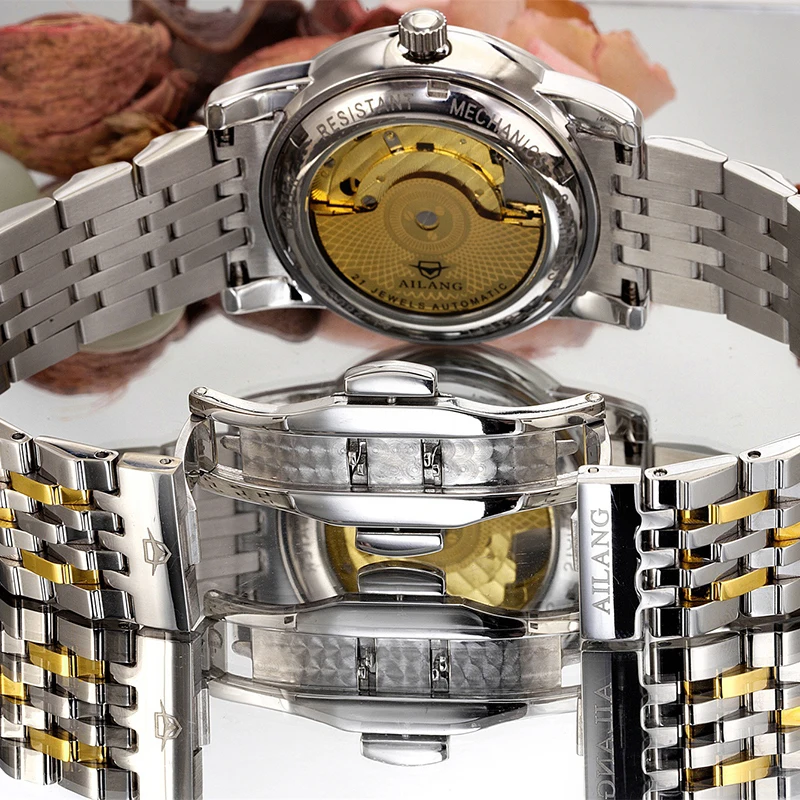 Часы наручные мужские с автоподзаводом простые деловые автоматические