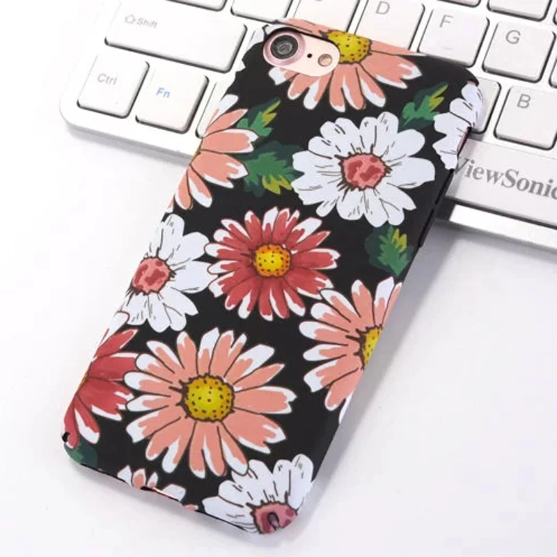 YT световой 3D хризантемы Цветочный чехол для телефона iPhone 6 8 7 Plus цветок листья
