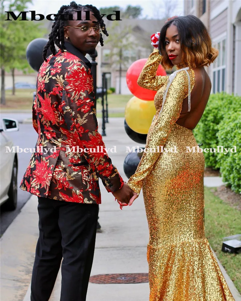 Женское вечернее платье Русалка Mbcullyd черное блестящее с длинными рукавами и