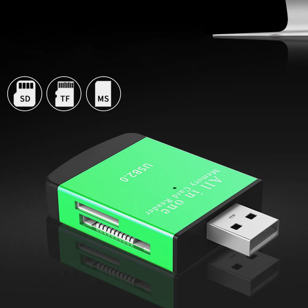 Дропшиппинг USB2.0 4-в-1 компактный флэш-накопитель карта памяти для устройства чтения sd-карт TF карты памяти MicroSD карта MS крепкий и durable18#830