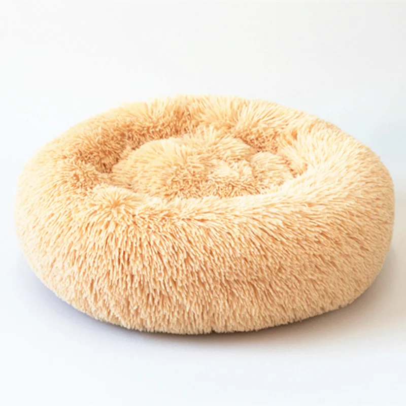 Light Brown Домик для питомца кошки собаки кошки кровать мягкие круглые плюшевые теплый коврик для щенка кошки собаки теплый спальный домик для кошки XS s m - Цвет: Light Brown