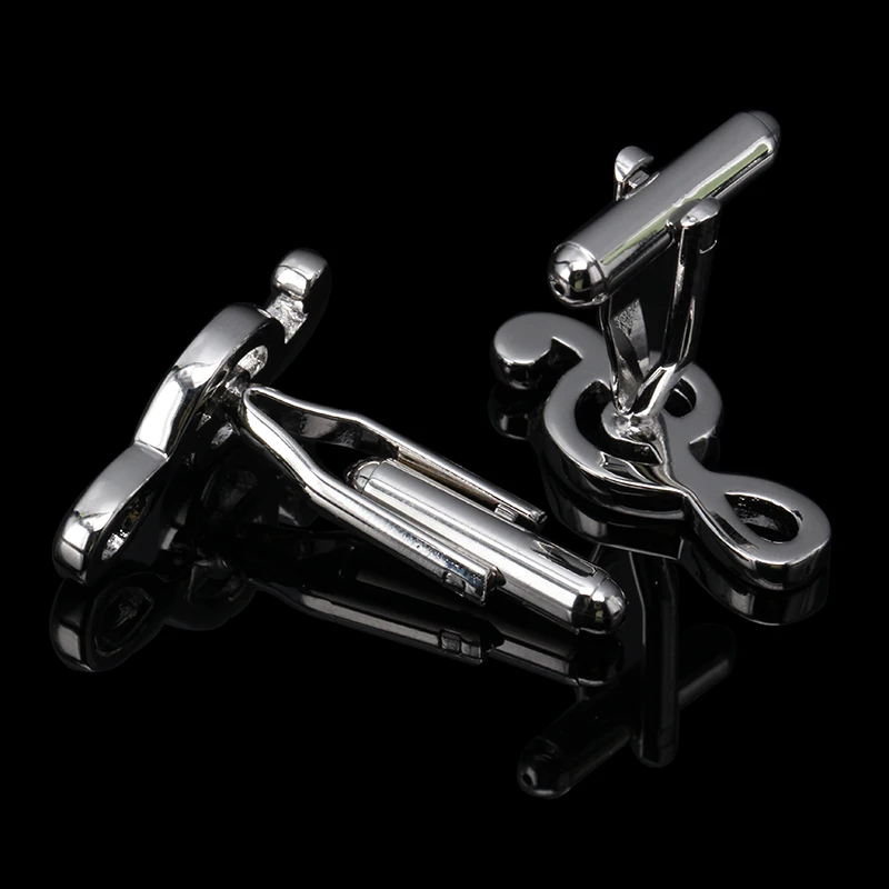 2016 новое поступление элегантные мужские запонки глянцевые с музыкальными нотами