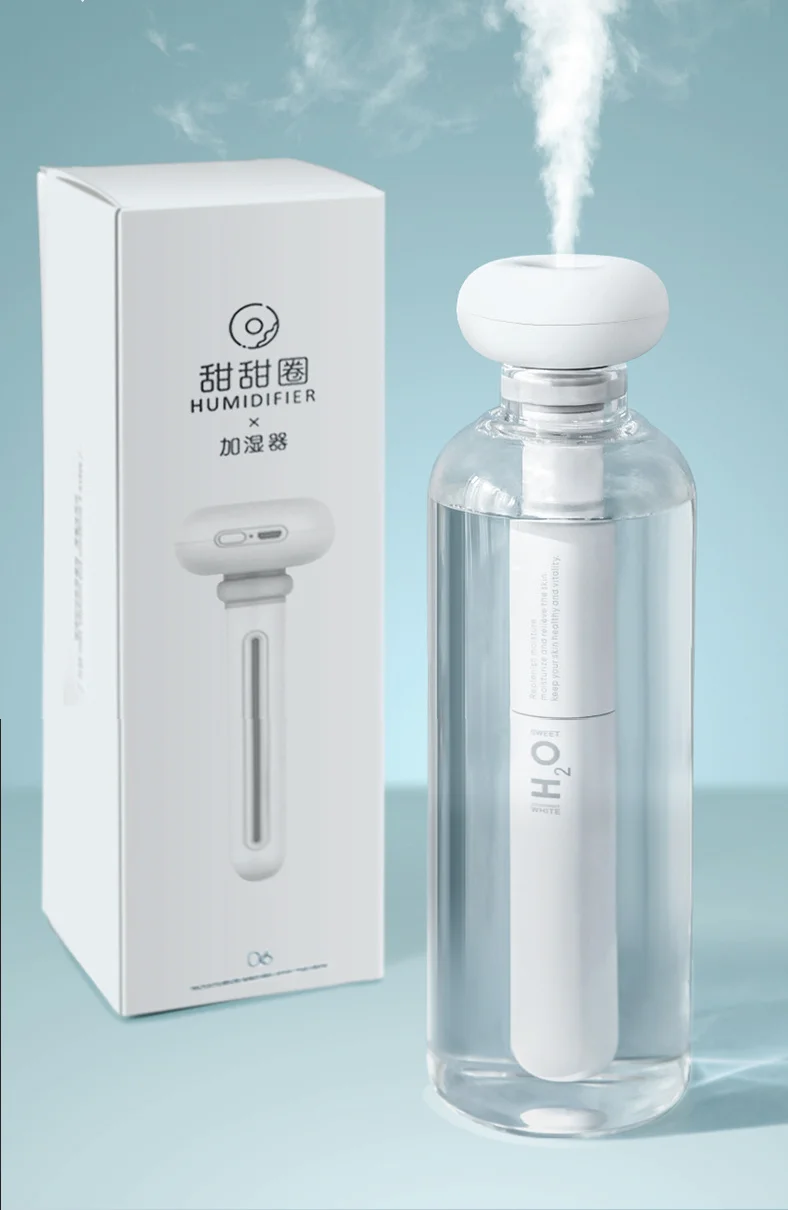 Белый разборный увлажнитель воздуха с пончиком для дома и офиса портативный USB