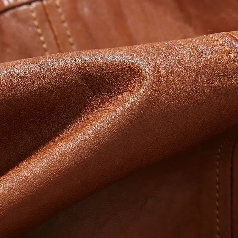 Бренд VHO желтая натуральная овчина мотоциклетная куртка из натуральной кожи