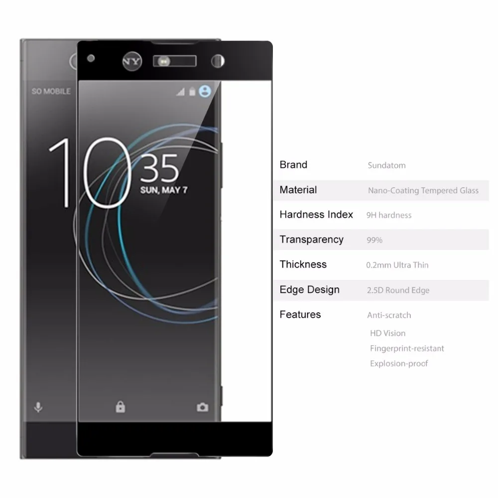 Для sony Xperia XA стекло 3D полное покрытие закаленное стекло для sony Xperia XA 1 Ультра чехол с защитной пленкой для экрана для sony XA1 plus