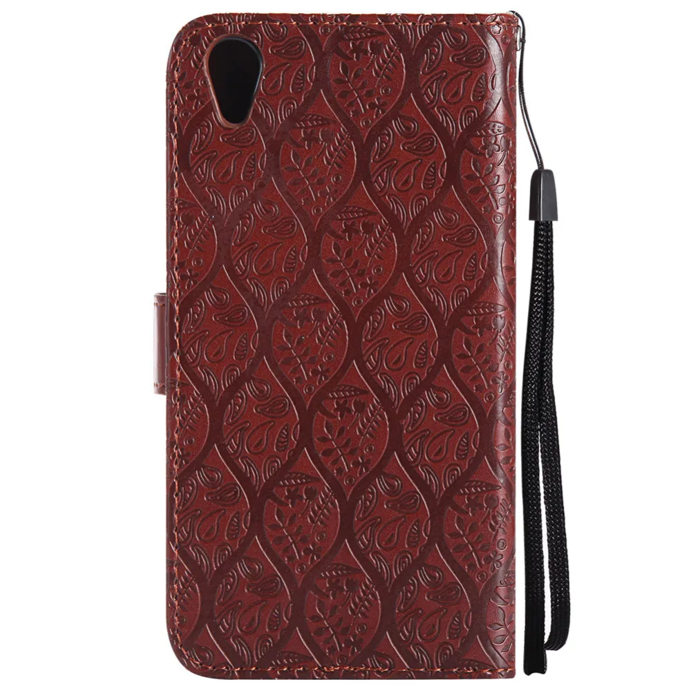 Wallet Case for Sony Xperia X Performance Rattan Leather Flip w/ Straps Card Holder Stand Cover Protective Phone Cases | Мобильные
