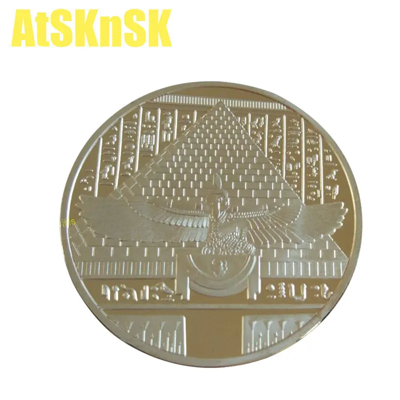 AtSKnSK Щепка покрытием 40 мм Клеопатра королева Юбилейные монеты Египет сувенирная