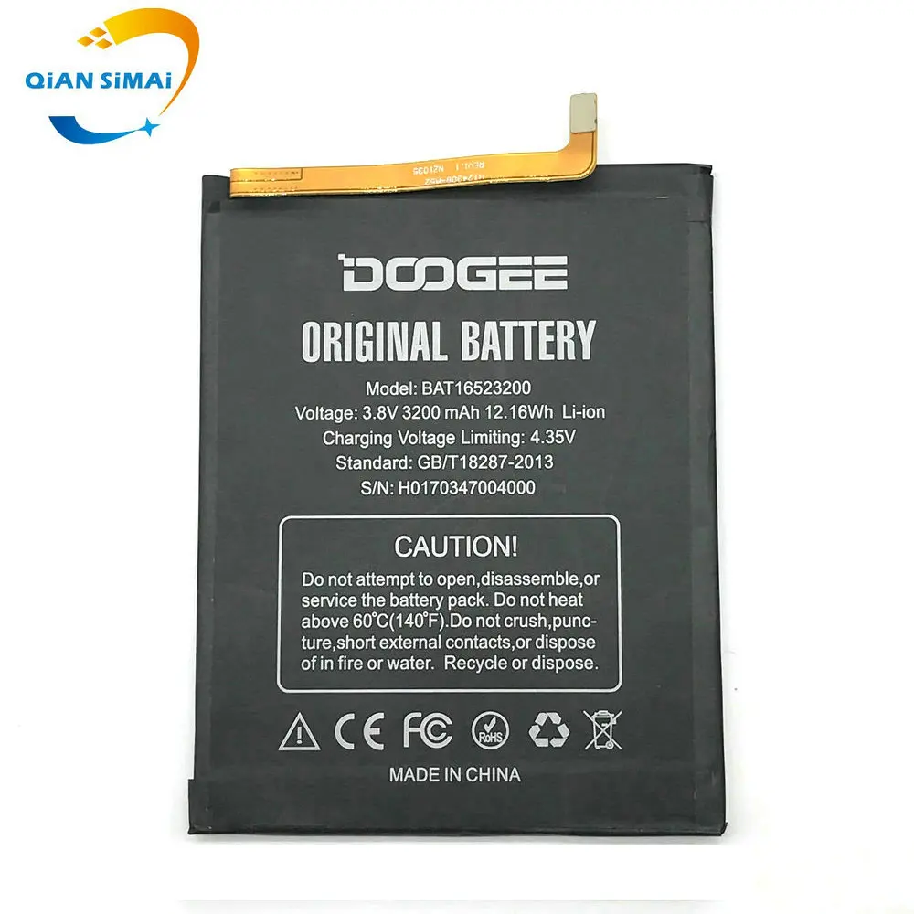 1 шт. новый высококачественный аккумулятор BAT16523200 Для DOOGEE Y6 Y6C фотоэлемент + трек