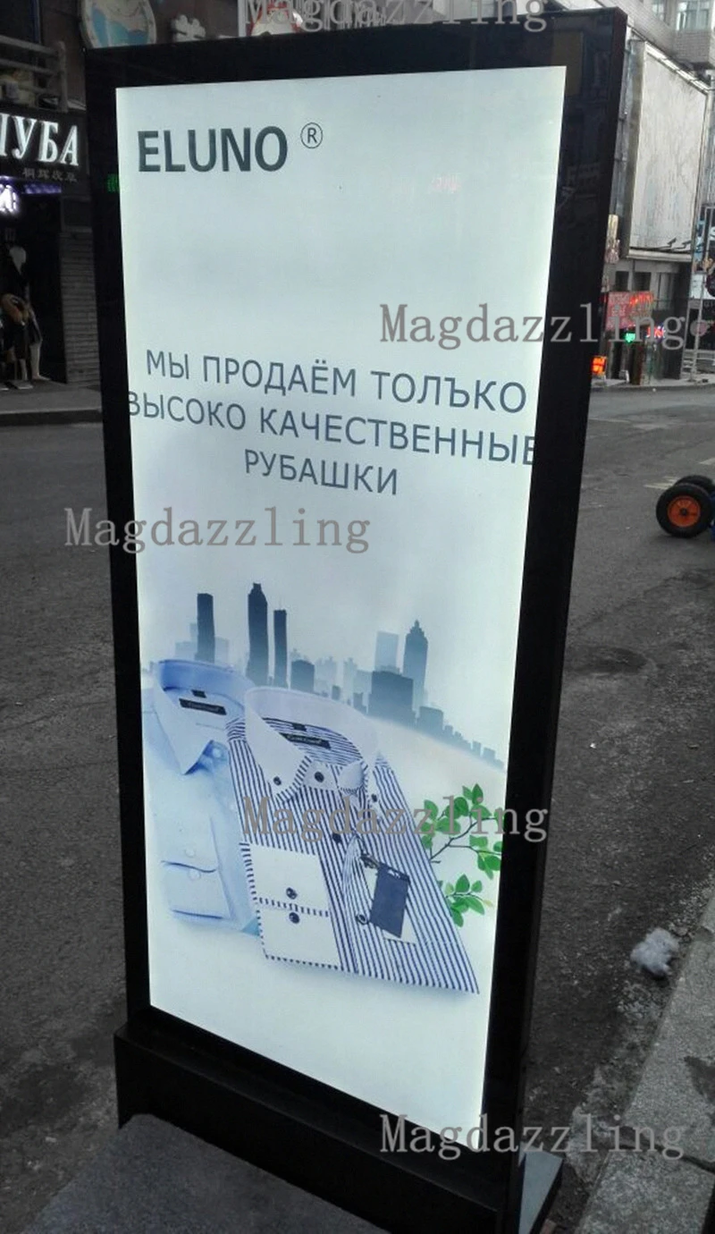 Уличная стойка 60x90 см для ресторана двухсторонняя Светодиодная панель мобильный