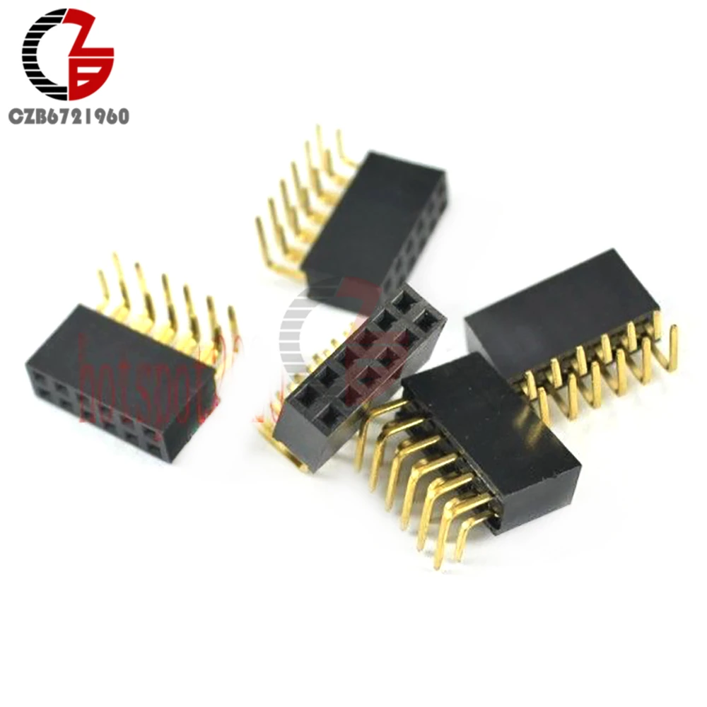 20 шт. 2x6Pin коннектор под прямым углом гнездовой двухрядный разъем 2 54 мм шаг |