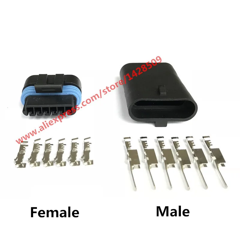 20 комплектов Delphi Metri-Pack 150 2 герметичный гнездовой штекер 6-контактный GM TPS плоский