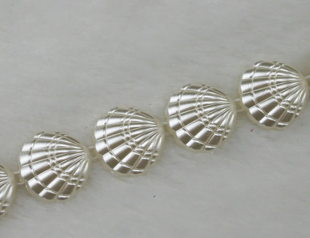 10 лет 16 мм в форме раковины жемчужные стразы цвета слоновой кости цепь планки