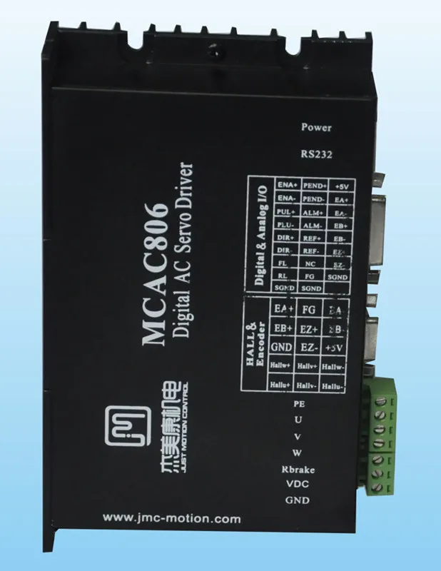 

80 W-400 W 36V-80VDC полный замкнутый цикл цифровой AC сервопривод JMC MCAC806