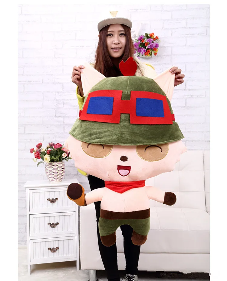 Высококачественная мягкая плюшевая игрушка в виде гриба Teemo 80 см героя онлайн