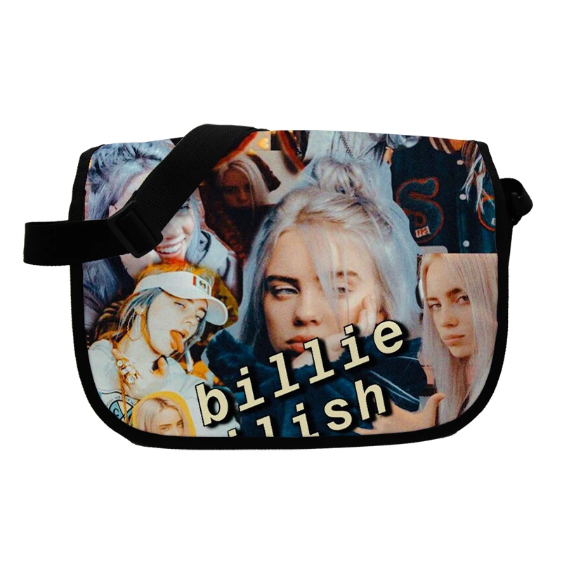 13 Billie Eilish сумка-мессенджер для мужчин и женщин, сумка через плечо для мальчиков и девочек, дорожные сумки на плечо, Детская маленькая сумка с клапаном, сумки через плечо - Цвет: 13