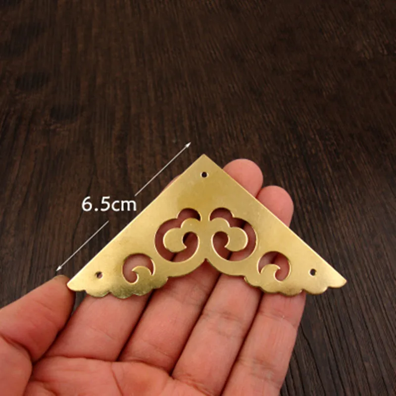 Винтаж плоские латунные уголки деревянная коробка для вина протекторы мебель