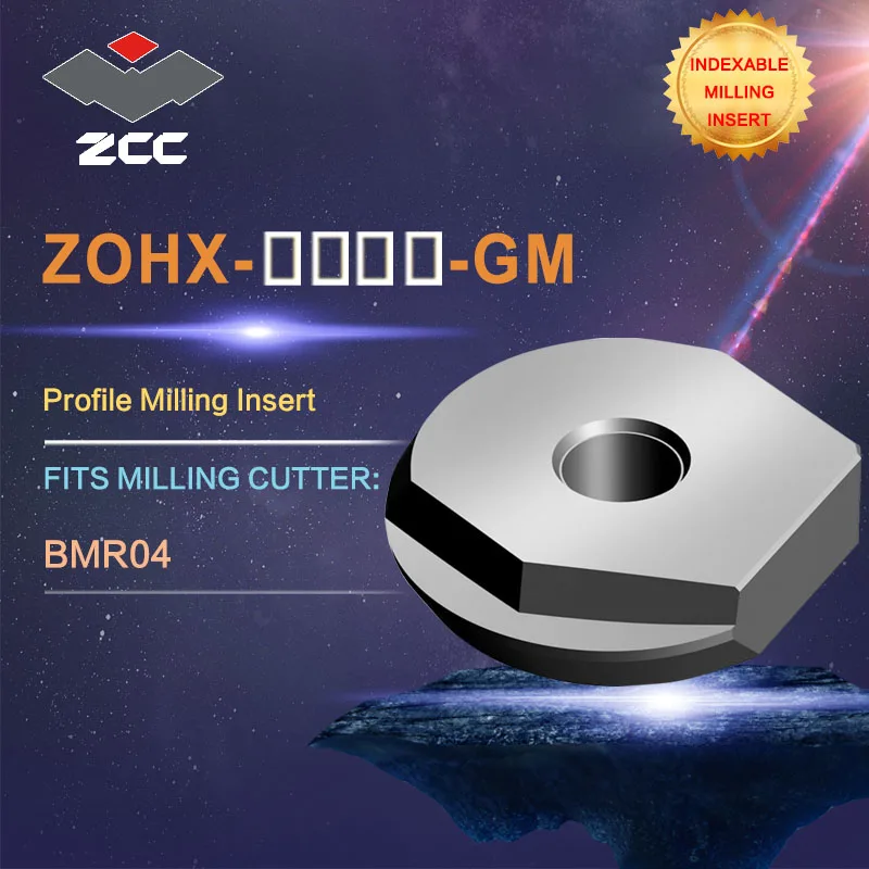 

ZCC.CT ball nose milling cutter insert ZOHX - GM for indexable profile milling tool BMR04 semi- finishing