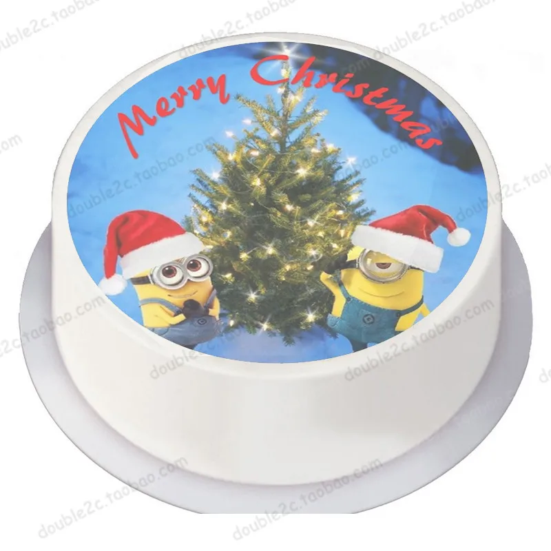 8 &quotсъедобный торт вафли бумаги Топпер рождественские украшения день рождения