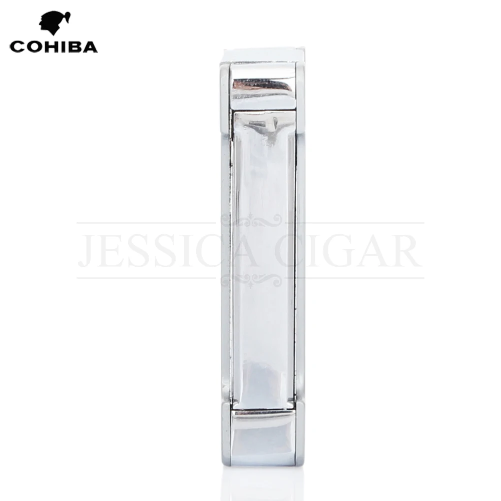 COHIBA дизайн 3 струя пламени сигары Зажигалка Ветрозащитная металлическая газовая зажигалка бутан фонарь зажигалка с сигары удар