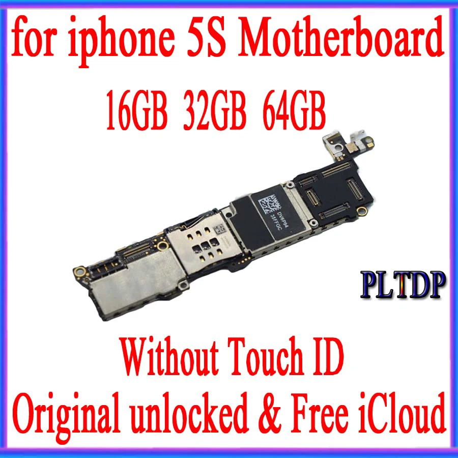 16 ГБ 32 ГБ 64 ГБ оригинальная разблокированная материнская плата для iphone 5S с/без Touch ID для iphone 5S, материнские платы с системой IOS