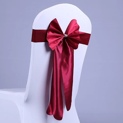 bowknot for banquet chairs bow belt elastic chair cover bandeaus ribbon wedding props |