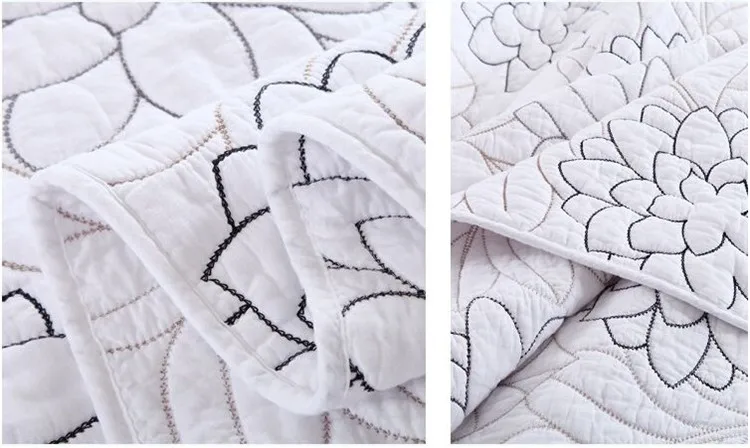 Бесплатная доставка хлопок европейский стиль вышивка лоскутное одеяло с