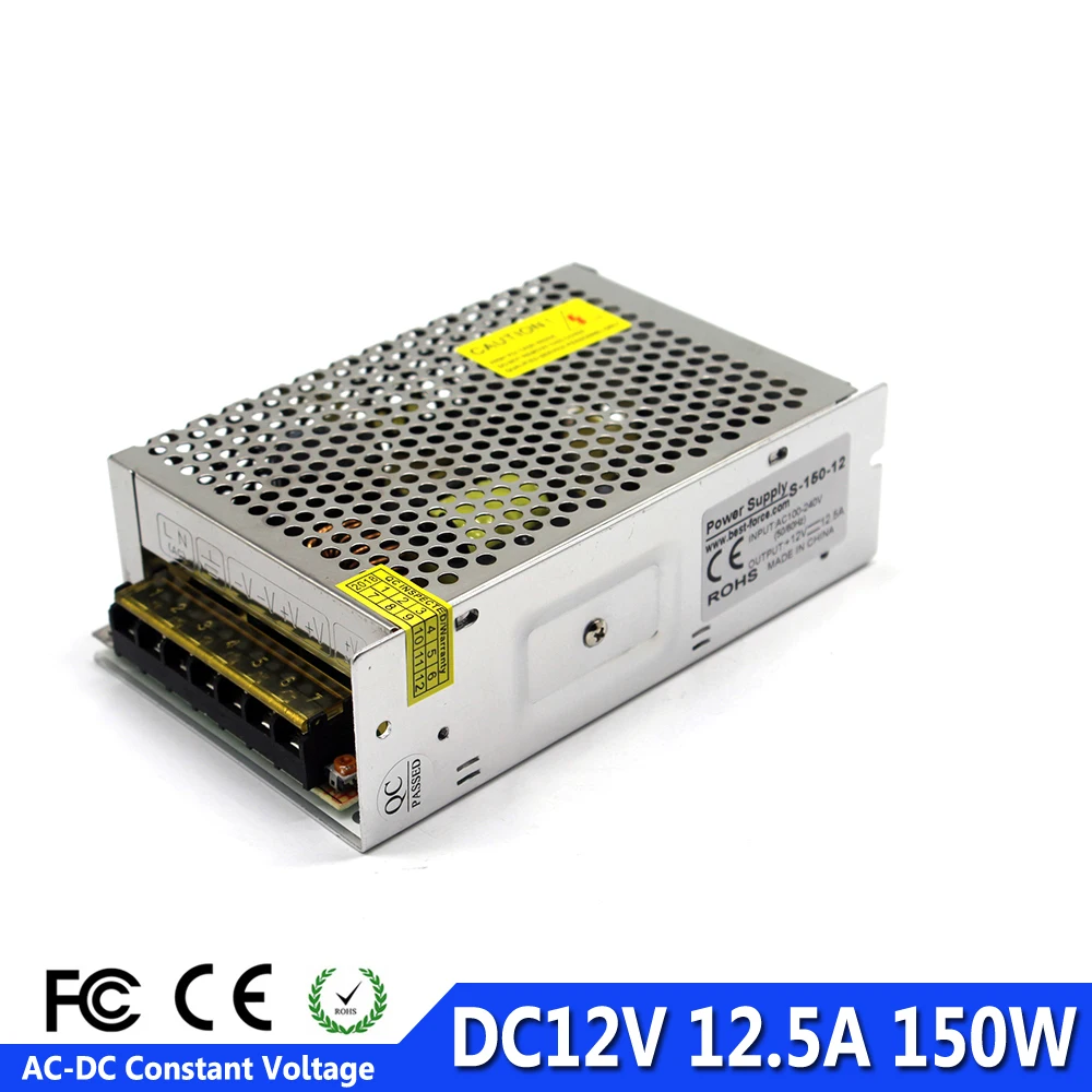 DC12V 24V 150W источник питания трансформатор напряжения AC 100 V 240 к DC 12V Светодиодный