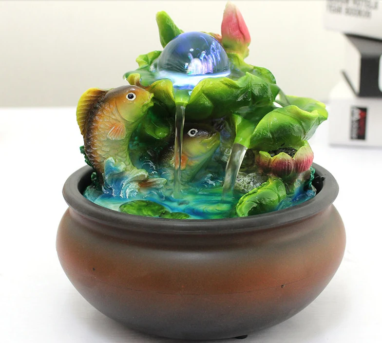 Настольный фонтан для воды в помещении светодиодный светильник | Дом и сад