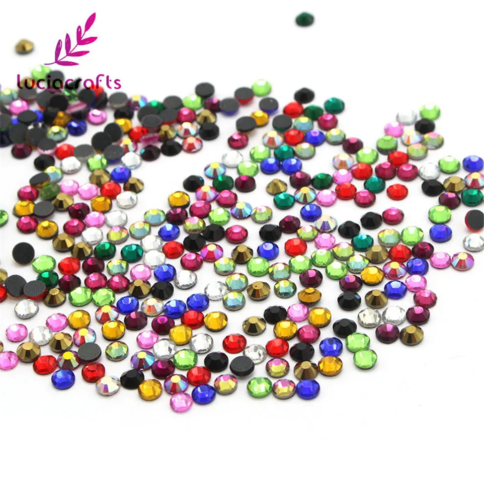 Lucia crafts 1440 шт./лот с украшениями в виде кристаллов разноцветные горячей исправить Flatback стразы камни для DIY одежды G0111