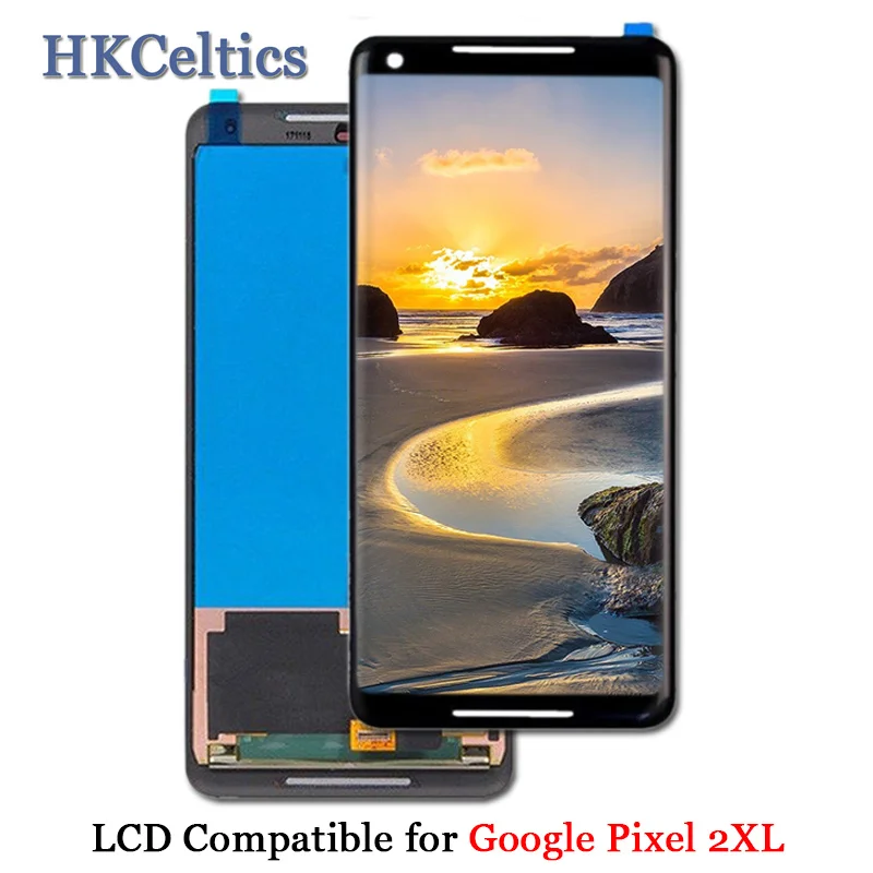 OLED дисплей 6 0 дюйма для Google Pixel 2 XL 2XL ЖК с дигитайзером сенсорного экрана в сборе