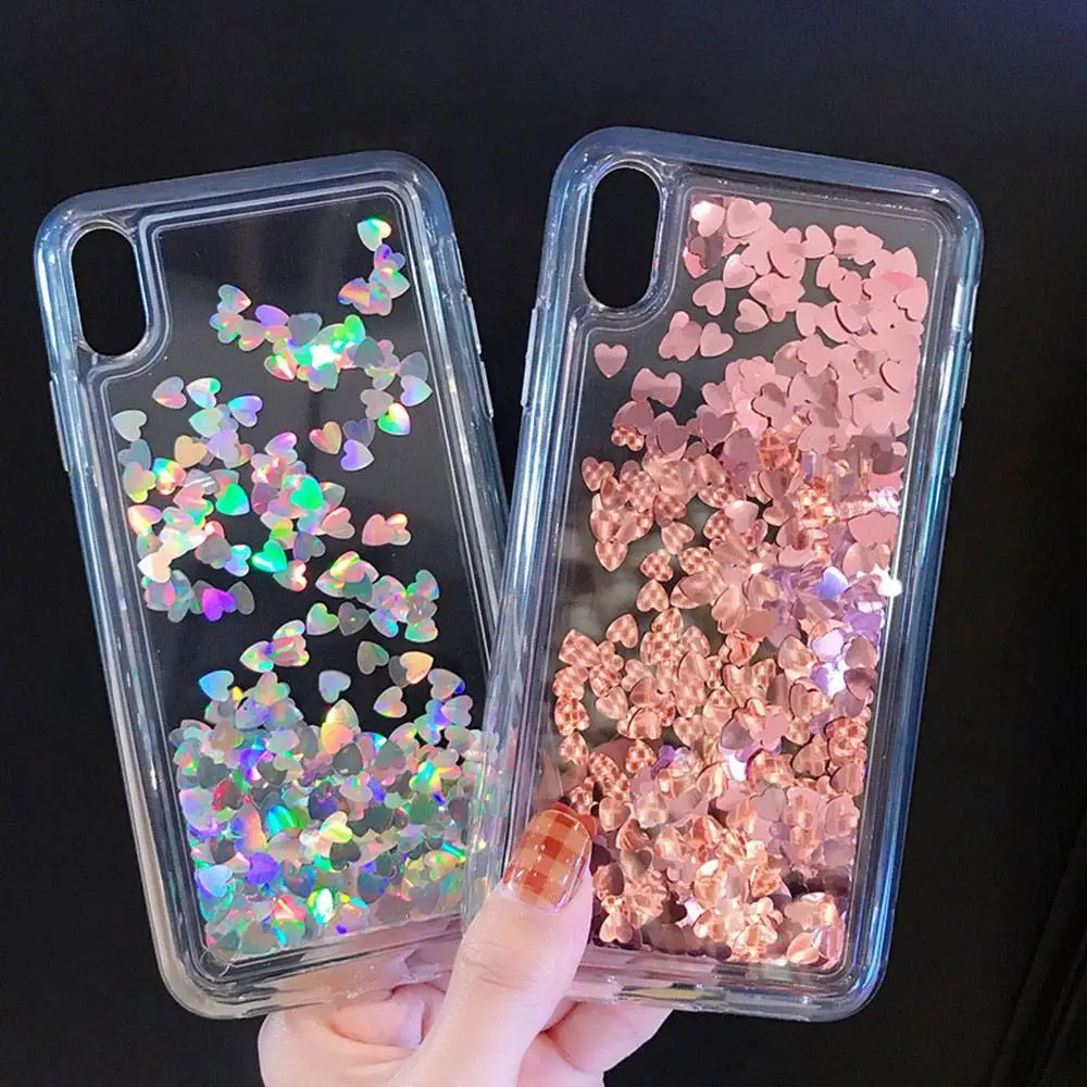 KISSCASE Glitter Quicksand Case For iphone 7 X XS MAX XR Dynamic Liquid Phone Cases for 6 6S 8 Plus Girly Back Covers |