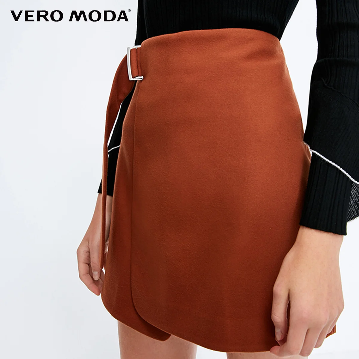 Vero Moda Женская Асимметричная юбка миди со шнуровкой на талии | 318316540
