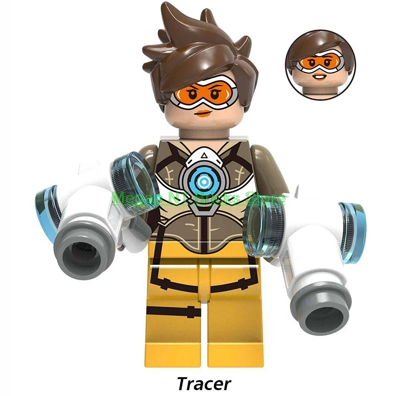 Строительные блоки для игр Overwatching DVA Genji Tracer 76 Junkrats симада хензо Мерси Rexxar Remar Medivh