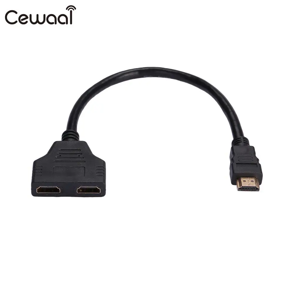 1080P HDMI Мужской 2 Женский сплиттер аудио кабель адаптер конвертер 30 см