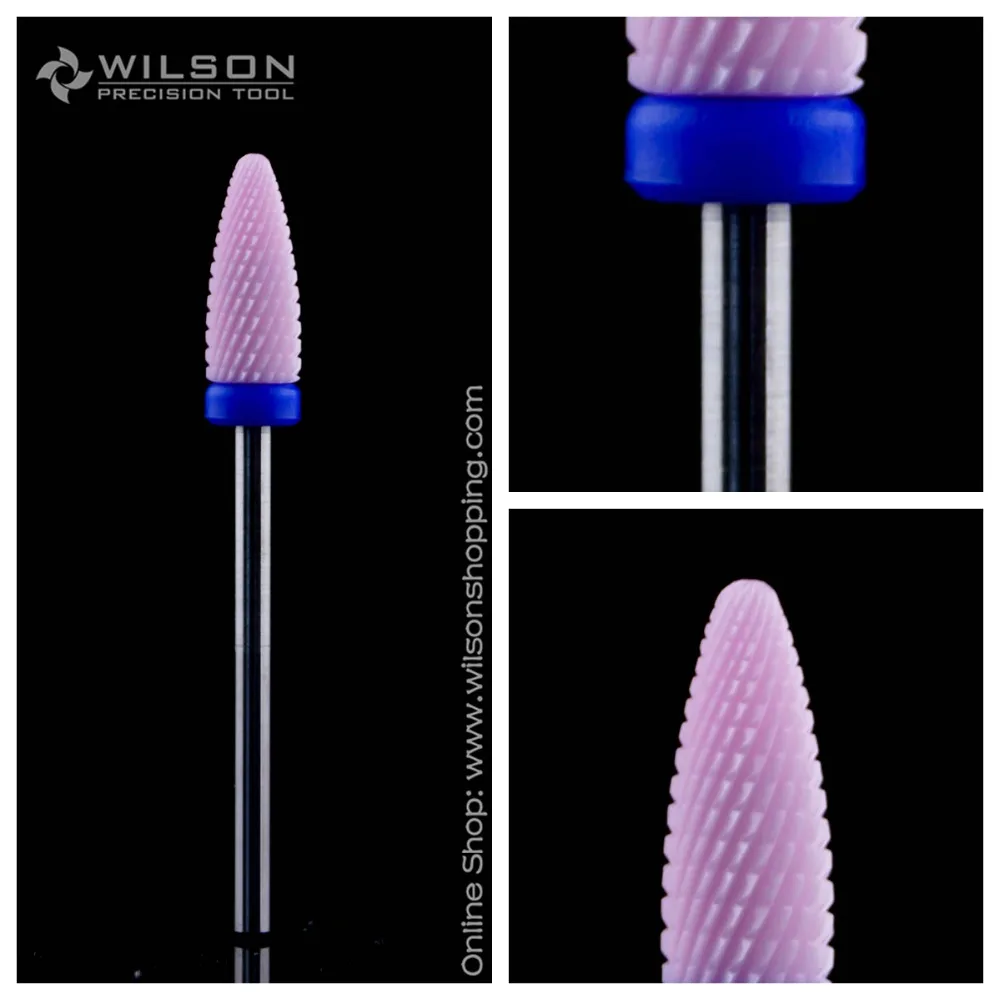 Розовая керамическая дрель для педикюра Удаляет мозоли ног средний (6120052)|bit