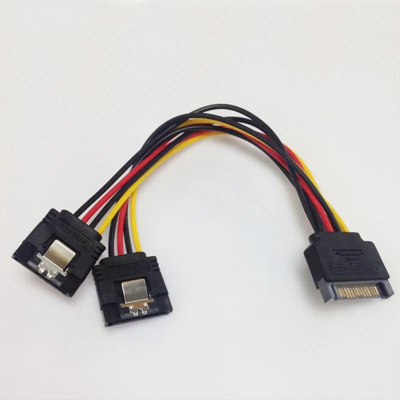 SATA 15 Pin Male To 2 Female кабель питания HDD Y сплиттер универсальный разъем адаптера |