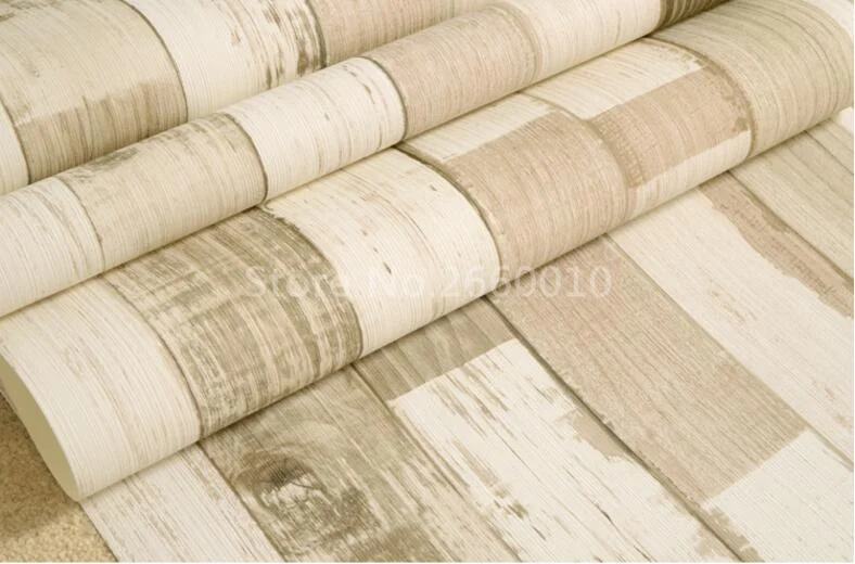 

Mediterranean Blue Vintage Wood Stripe Texture Design Wallpaper Roll/ 3d flooring Wood Texture Shop&Bar&Room Wall Decoration